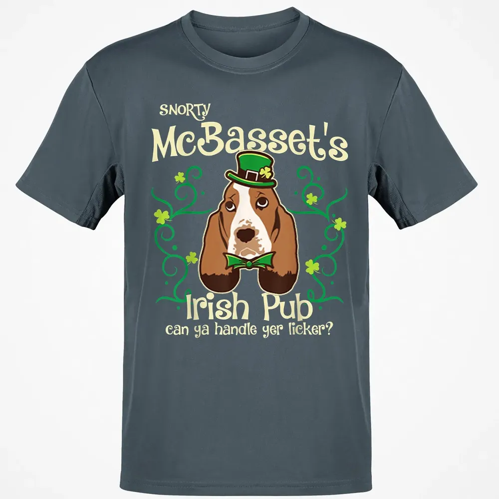 Basset Hound Dog Gifts St Patricks Day Classic Unisex T-Shirt - 4