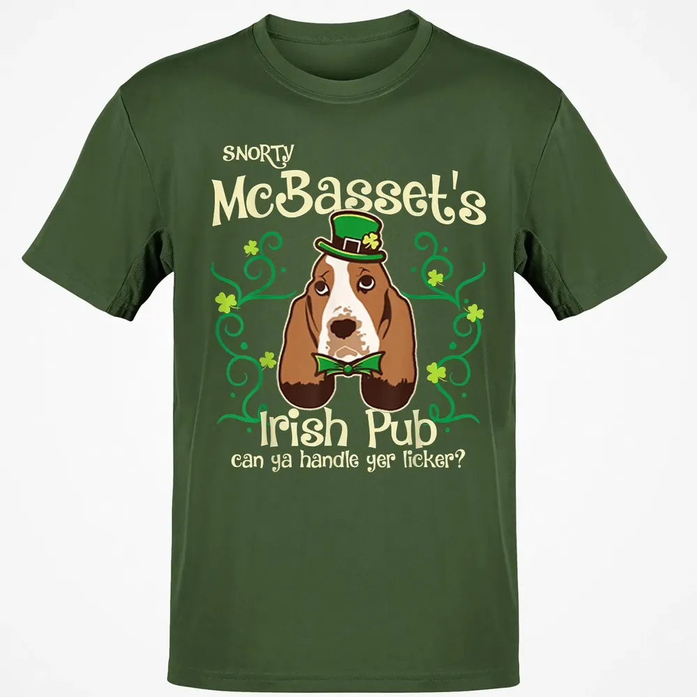 Basset Hound Dog Gifts St Patricks Day Classic Unisex T-Shirt - 7