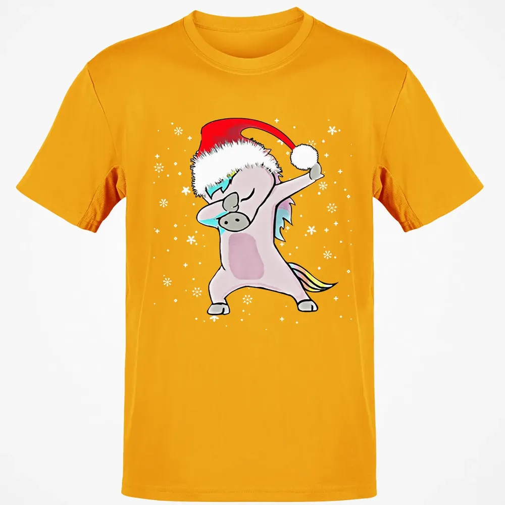 Unicorn Dabbing Christmas Classic Unisex T-Shirt - 5