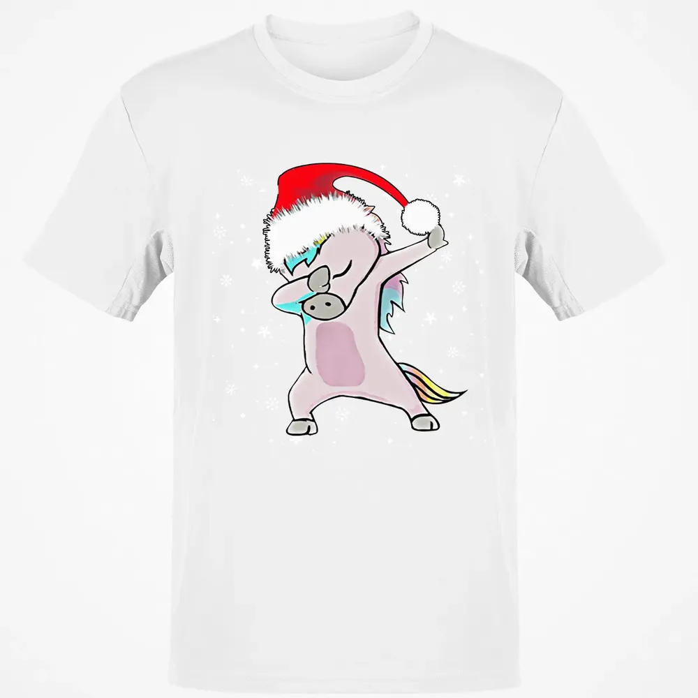 Unicorn Dabbing Christmas Classic Unisex T-Shirt - 13