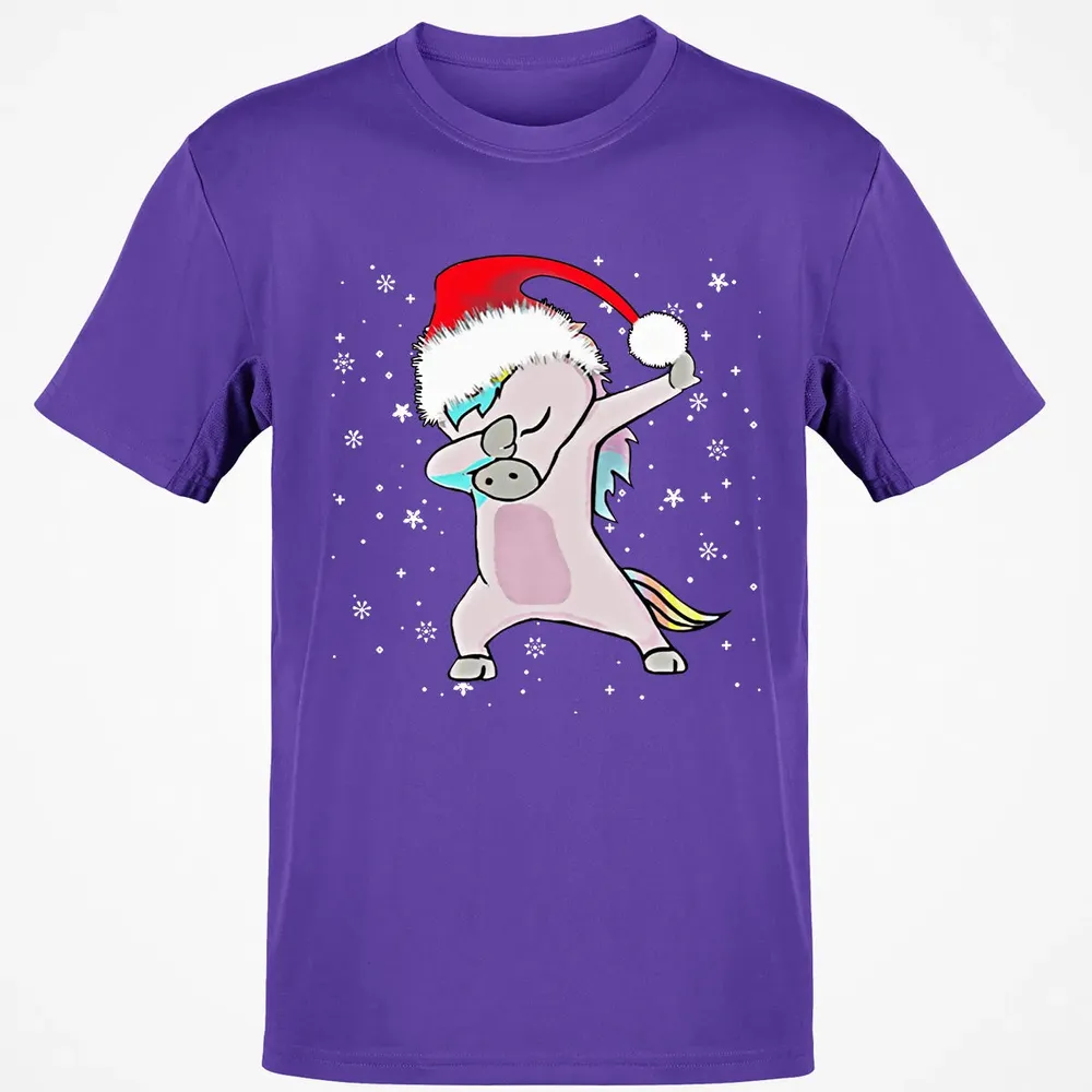 Unicorn Dabbing Christmas Classic Unisex T-Shirt - 10