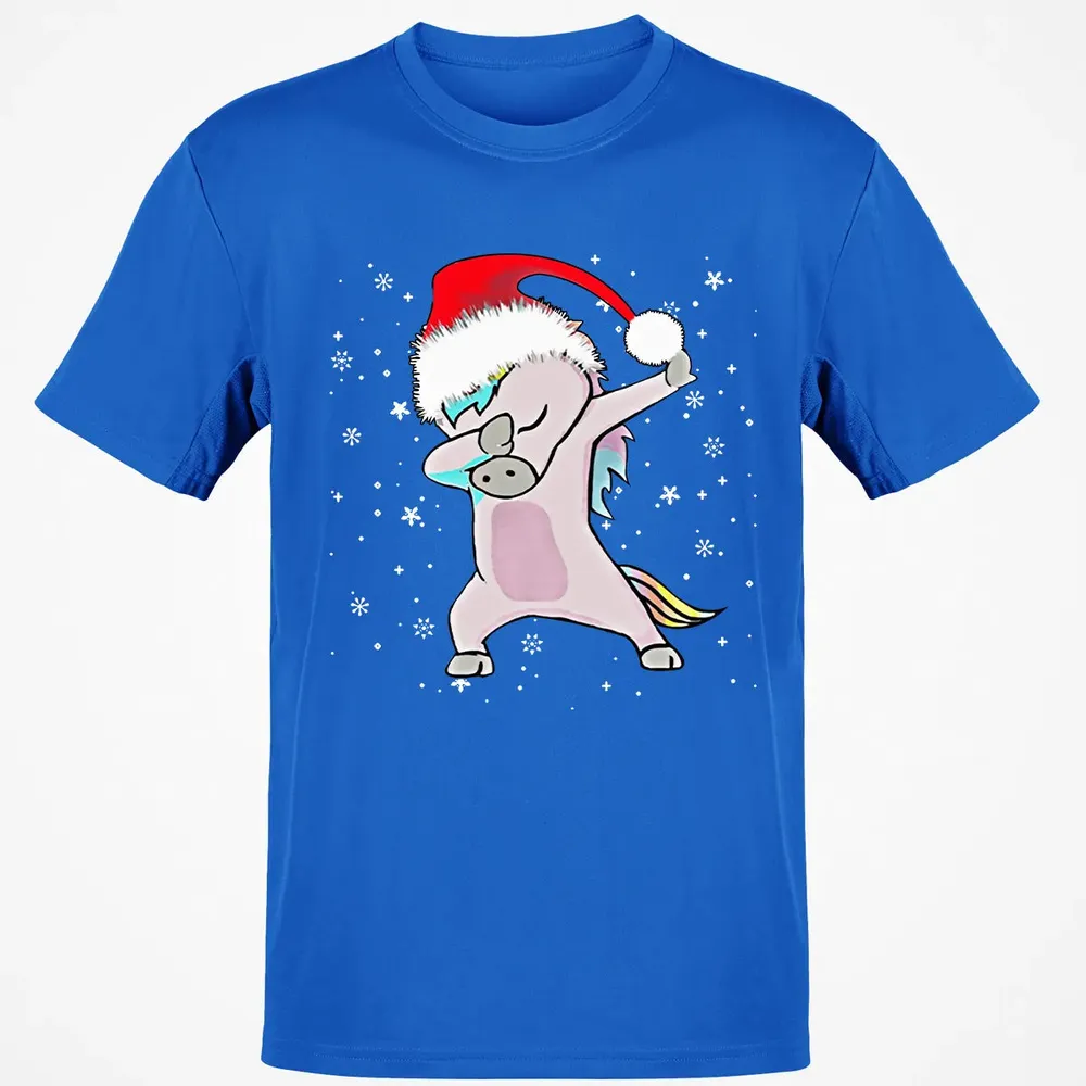 Unicorn Dabbing Christmas Classic Unisex T-Shirt - 12