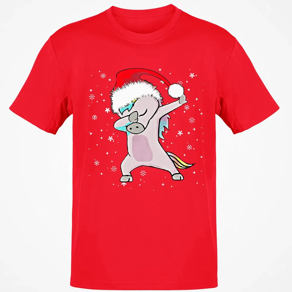 Unicorn Dabbing Christmas Classic Unisex T-Shirt - 11