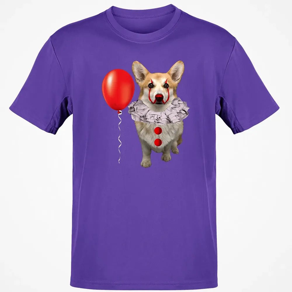 Corgi Scary Clown Funny Corgi Halloween Classic Unisex T-Shirt - 10