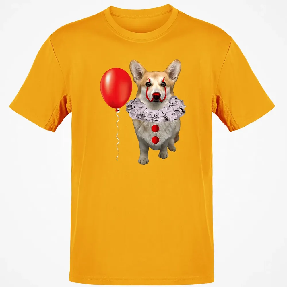Corgi Scary Clown Funny Corgi Halloween Classic Unisex T-Shirt - 5