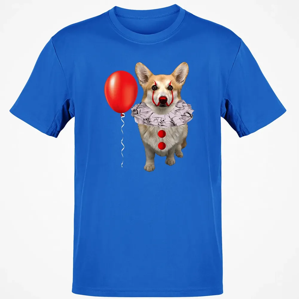 Corgi Scary Clown Funny Corgi Halloween Classic Unisex T-Shirt - 12