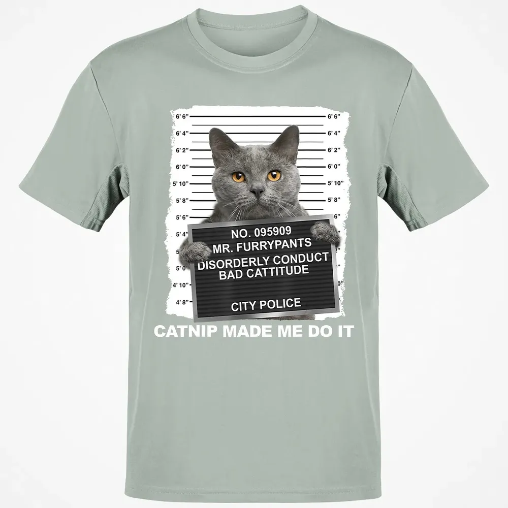 Catnip Made Me Do It Funny Cat Classic Unisex T-Shirt - 3