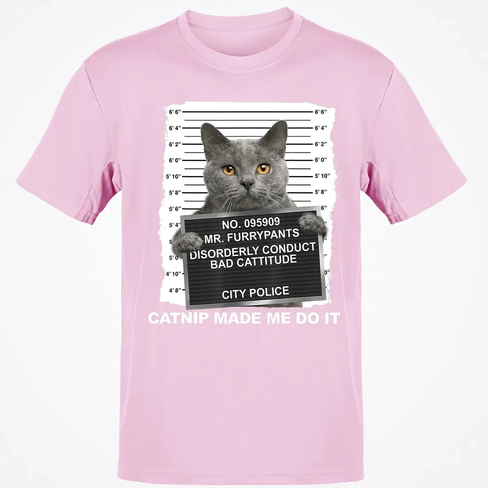 Catnip Made Me Do It Funny Cat Classic Unisex T-Shirt - 6
