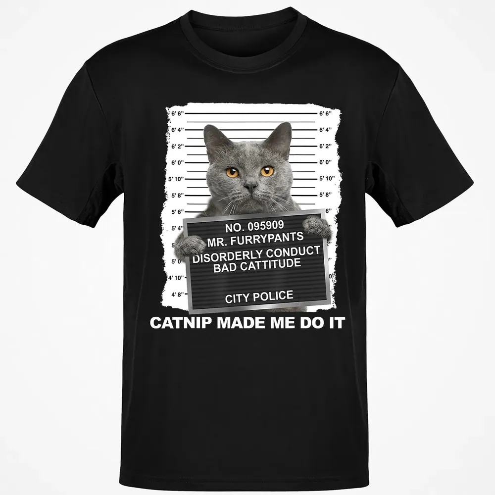 Catnip Made Me Do It Funny Cat Classic Unisex T-Shirt - 2