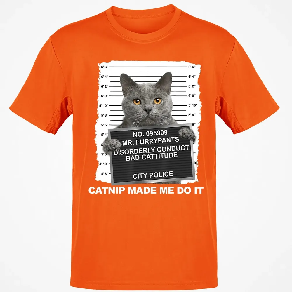 Catnip Made Me Do It Funny Cat Classic Unisex T-Shirt - 9