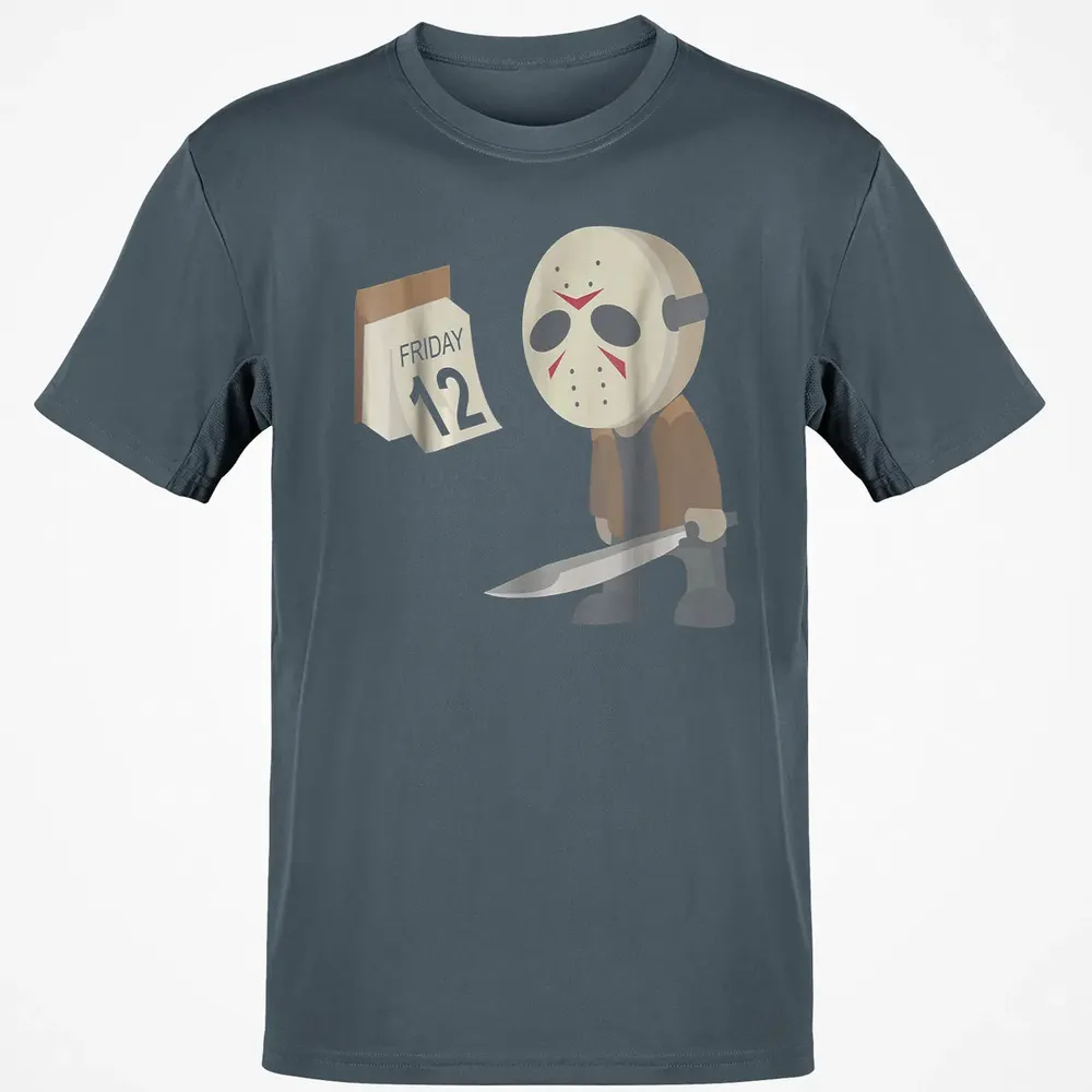 Friday 12th Funny Halloween Horror Graphic Classic Unisex T-Shirt - 4