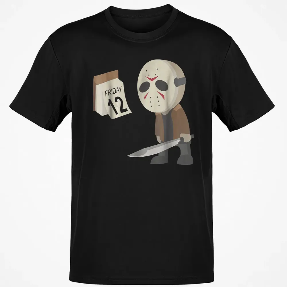 Friday 12th Funny Halloween Horror Graphic Classic Unisex T-Shirt - 2
