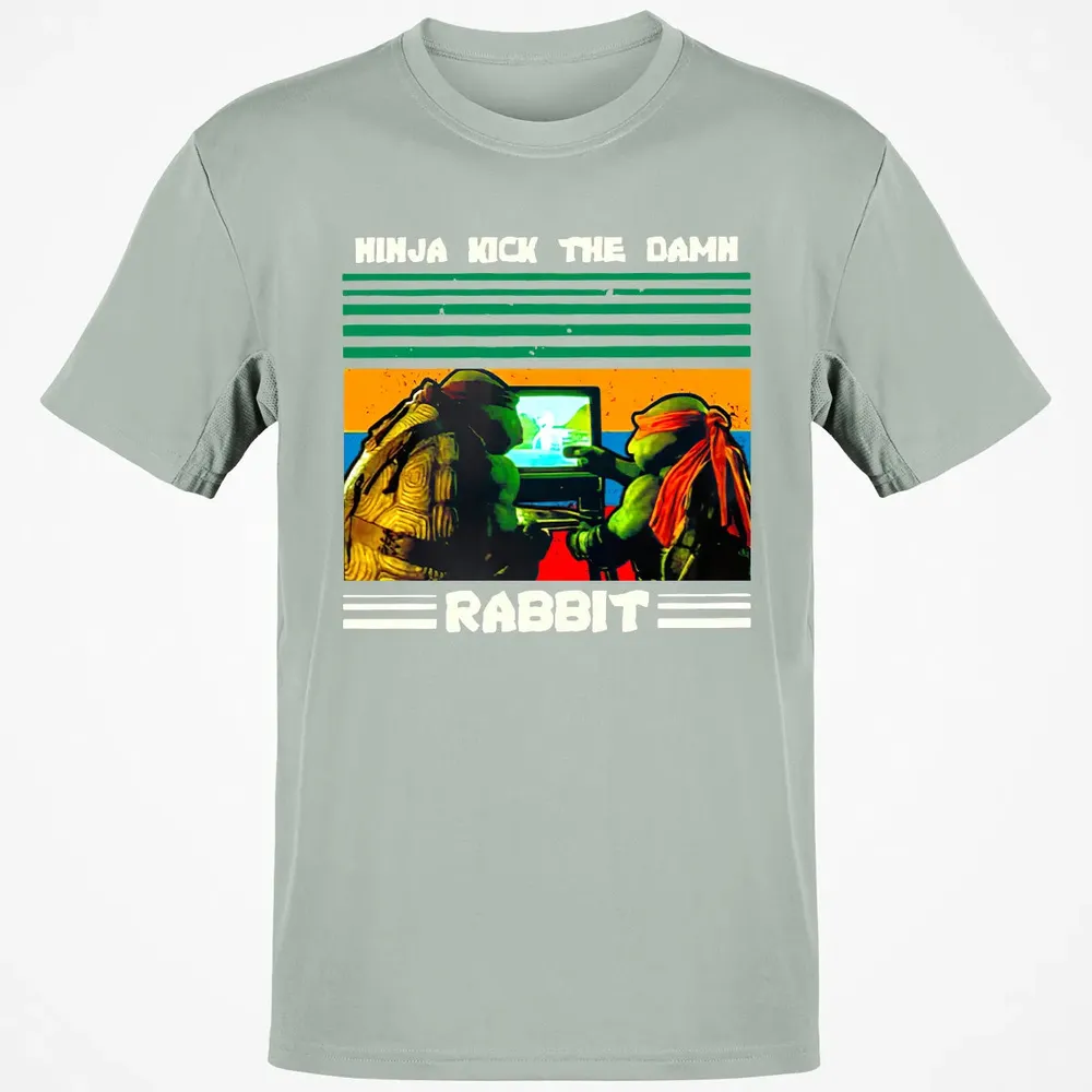 Ninja Kick The Rabbit Classic Unisex T-Shirt - 3
