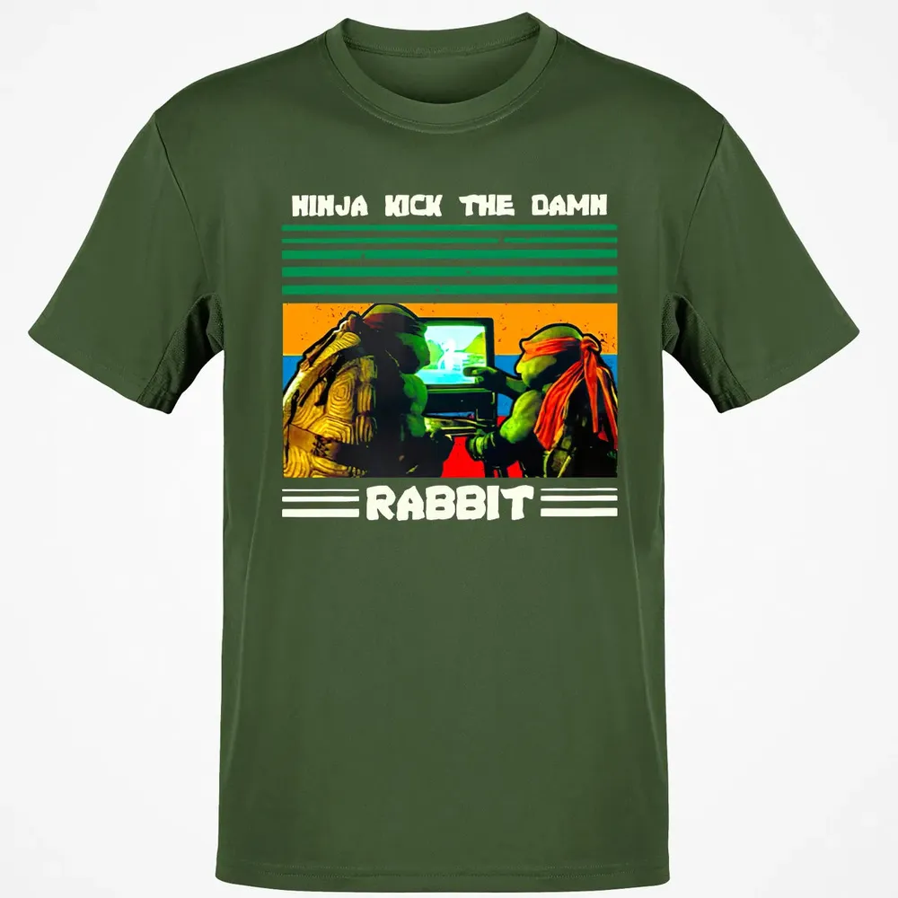 Ninja Kick The Rabbit Classic Unisex T-Shirt - 7