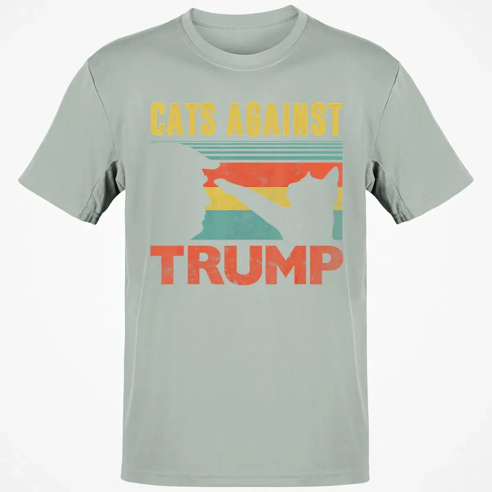 Cats Against Trump Funny Cat Punch Anti Hates Vote Out Classic Unisex T-Shirt - 3