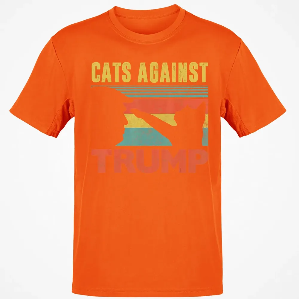 Cats Against Trump Funny Cat Punch Anti Hates Vote Out Classic Unisex T-Shirt - 9