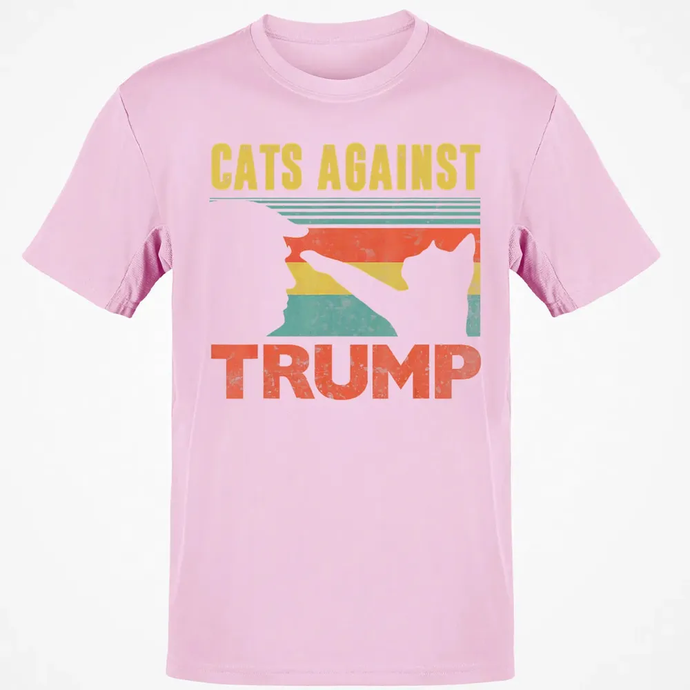 Cats Against Trump Funny Cat Punch Anti Hates Vote Out Classic Unisex T-Shirt - 6