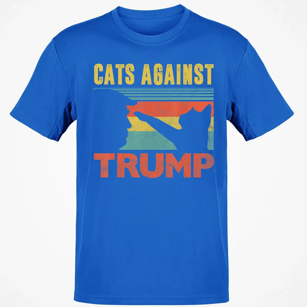 Cats Against Trump Funny Cat Punch Anti Hates Vote Out Classic Unisex T-Shirt - 12