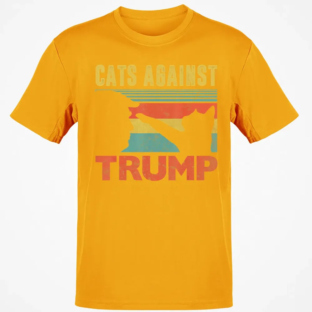 Cats Against Trump Funny Cat Punch Anti Hates Vote Out Classic Unisex T-Shirt - 5