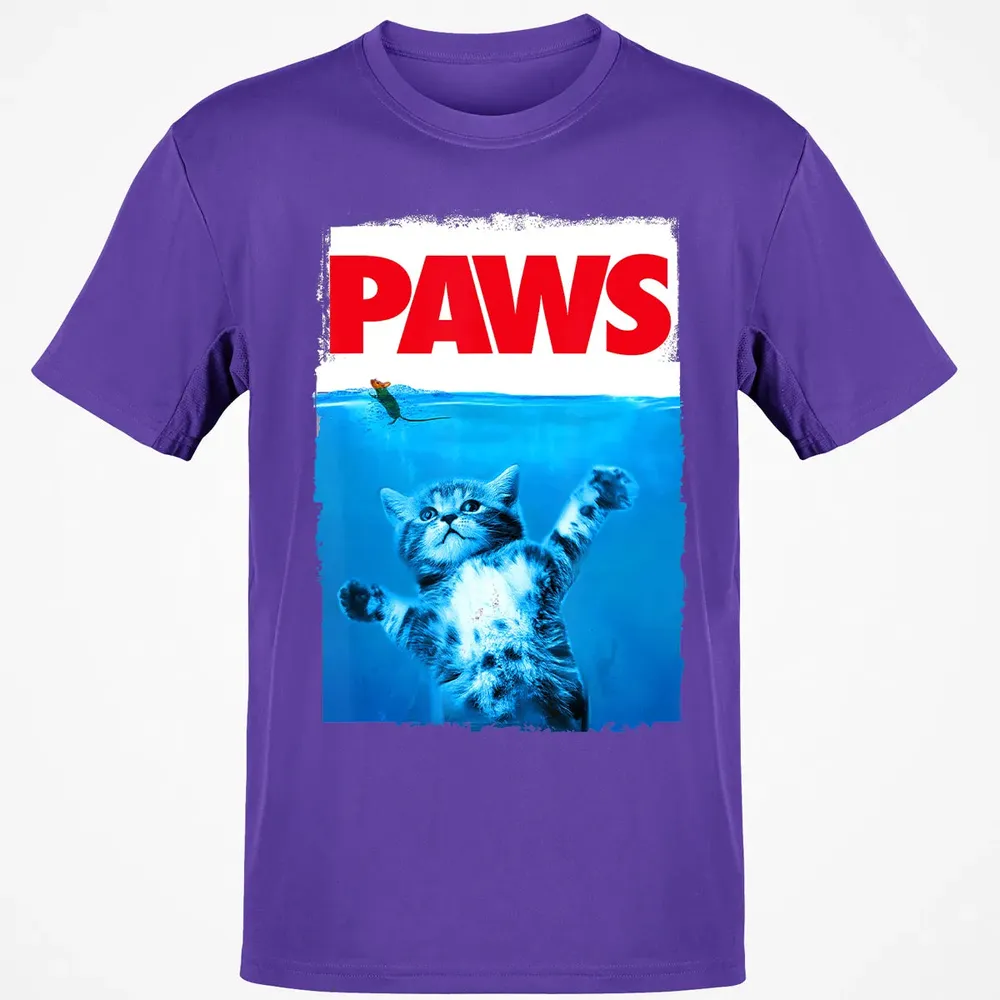 Paws Cat and Mouse Top, Cute Funny Cat Lover Parody Top Classic Unisex T-Shirt - 10