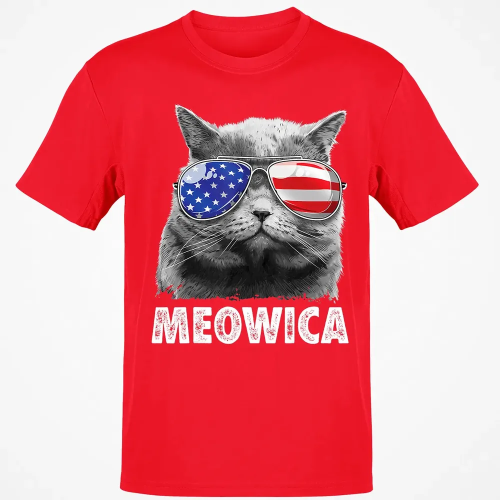 Cat 4th of July s Meowica Merica Men USA American Flag Classic Unisex T-Shirt - 11
