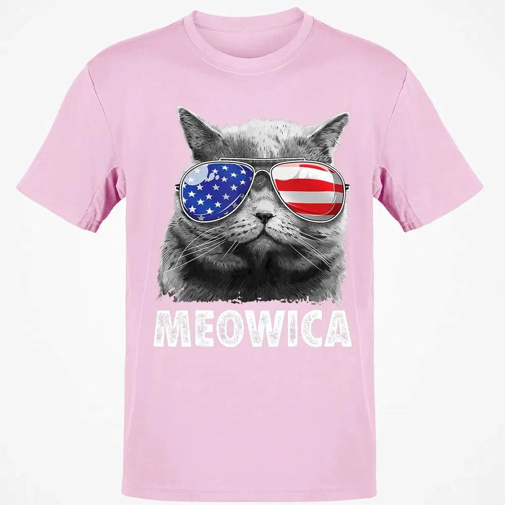 Cat 4th of July s Meowica Merica Men USA American Flag Classic Unisex T-Shirt - 6