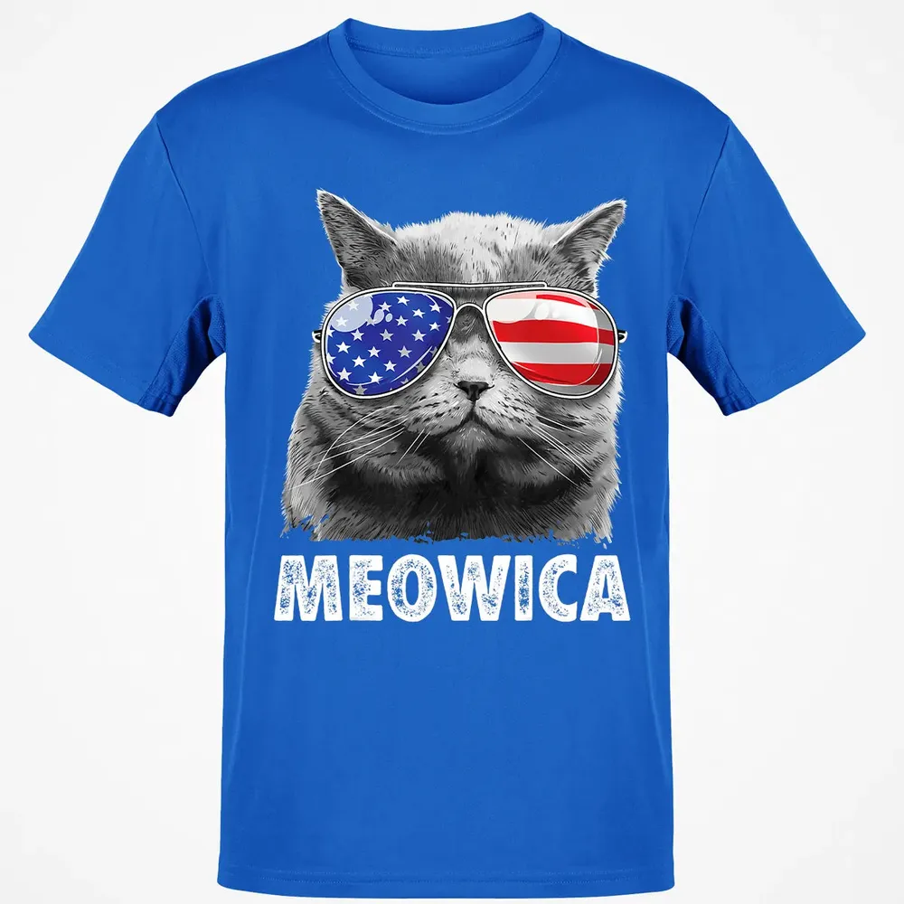 Cat 4th of July s Meowica Merica Men USA American Flag Classic Unisex T-Shirt - 12