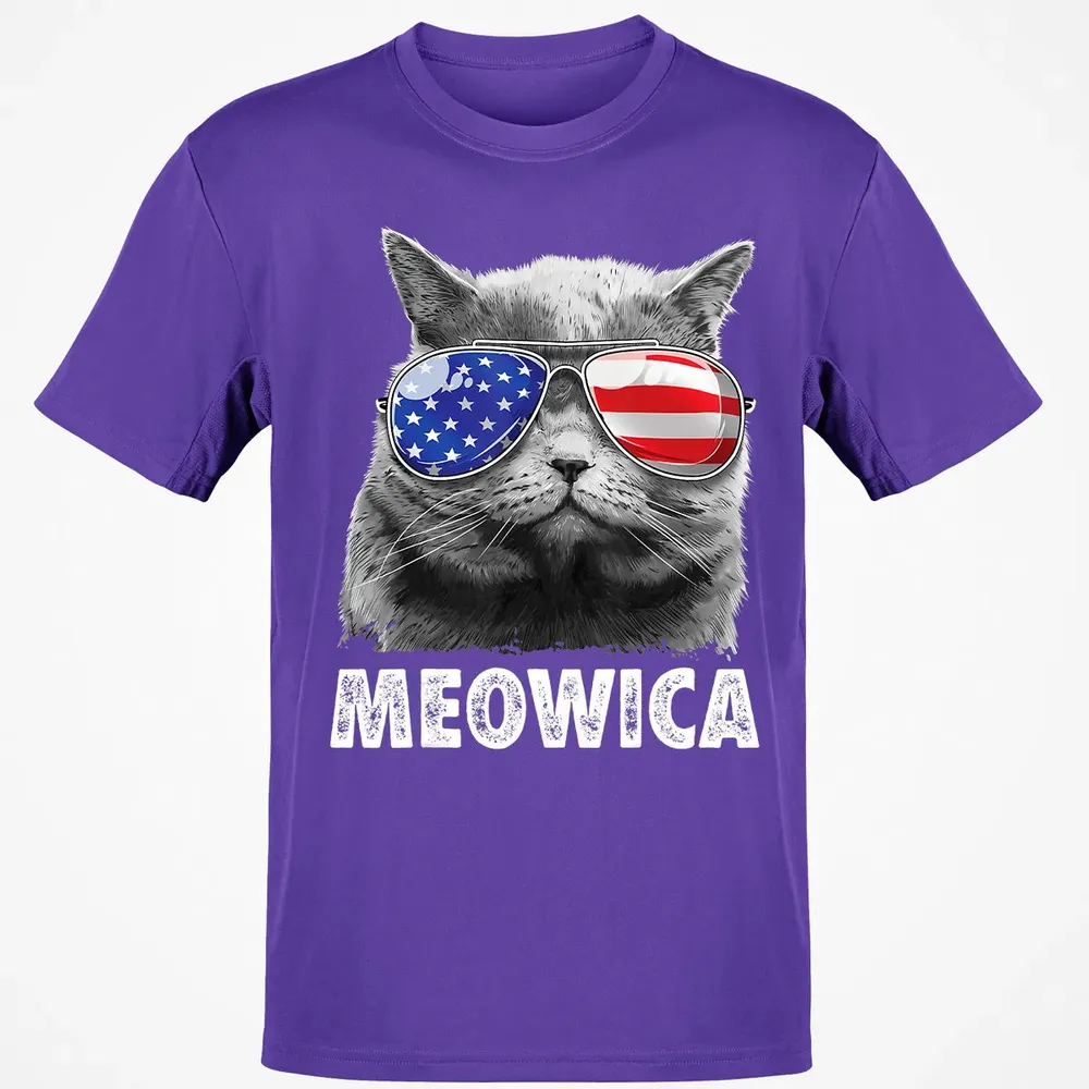 Cat 4th of July s Meowica Merica Men USA American Flag Classic Unisex T-Shirt - 10