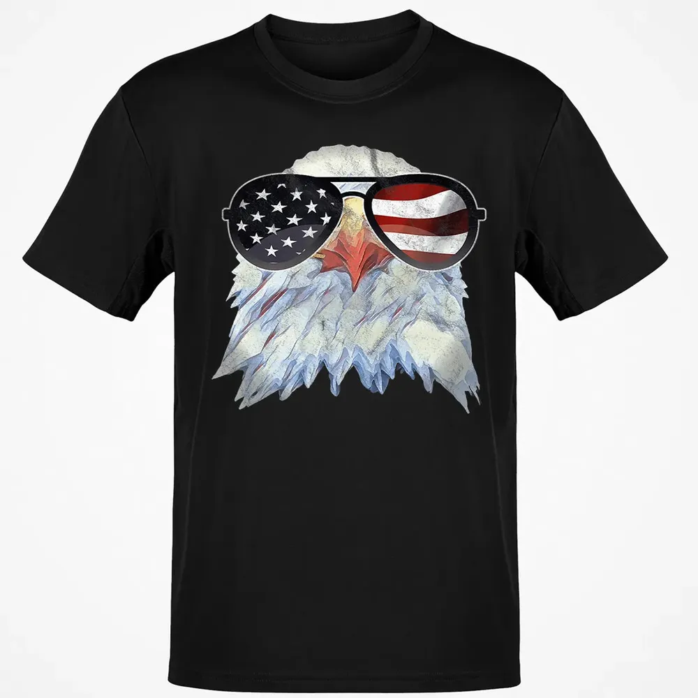 Adler mit USA Flagge Sonnenbrille  Amerika 4th of July Classic Unisex T-Shirt - 2
