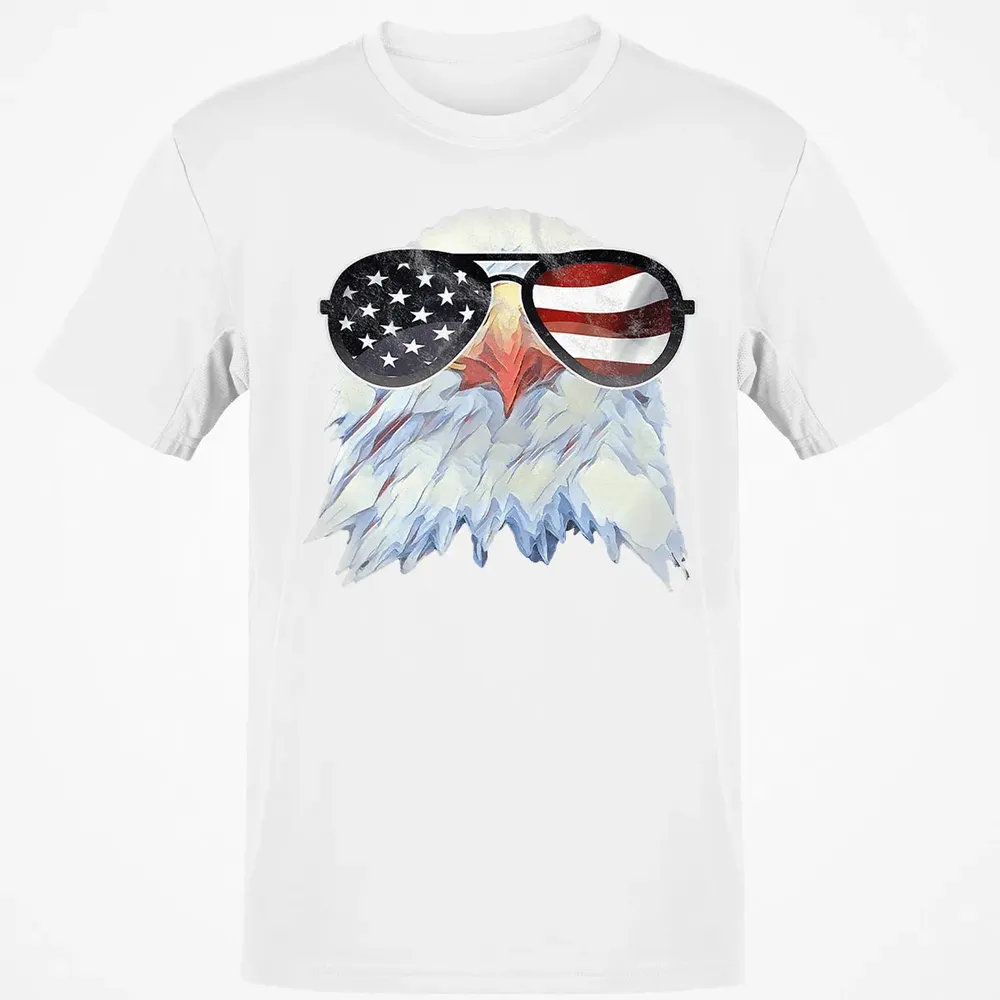 Adler mit USA Flagge Sonnenbrille  Amerika 4th of July Classic Unisex T-Shirt - 13