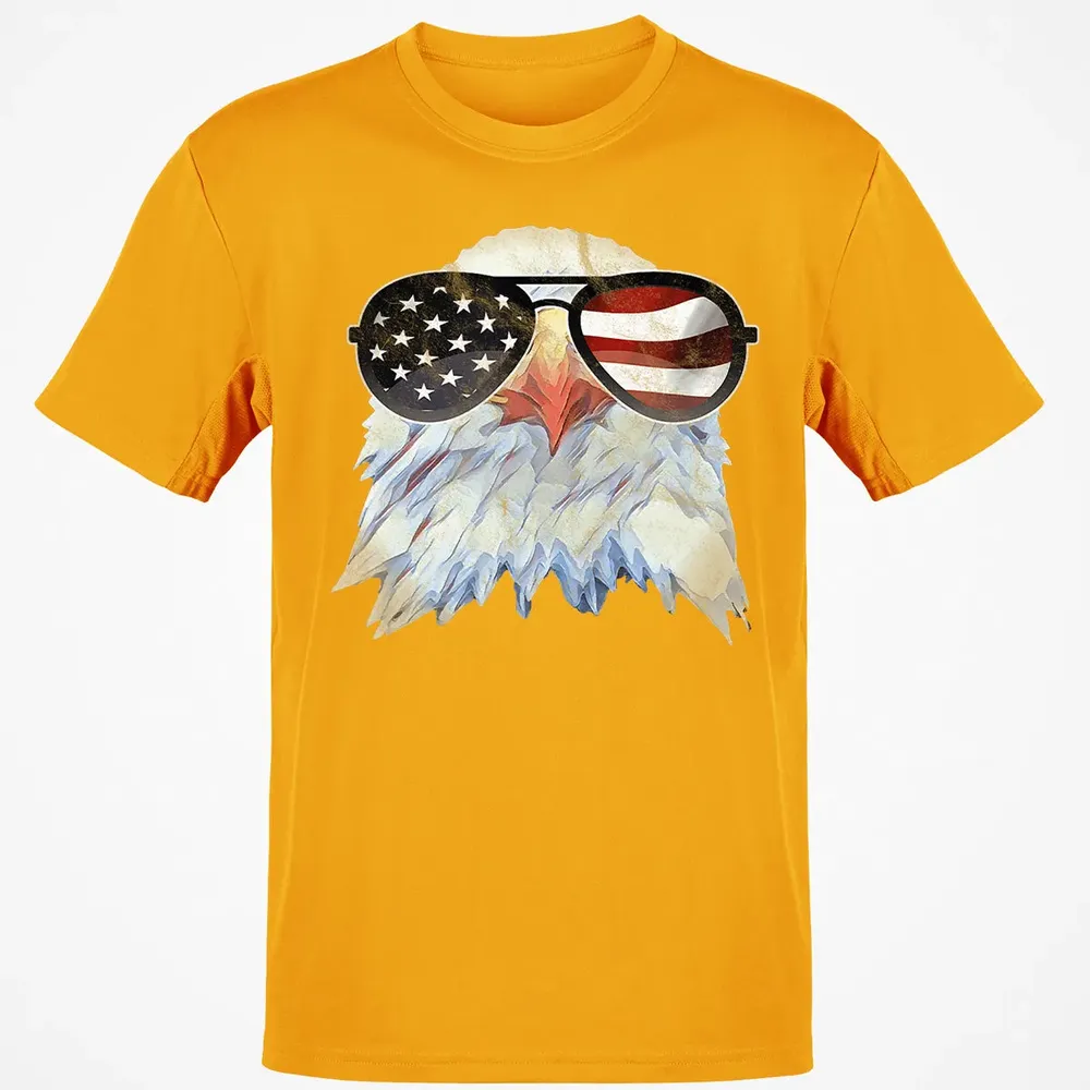 Adler mit USA Flagge Sonnenbrille  Amerika 4th of July Classic Unisex T-Shirt - 5