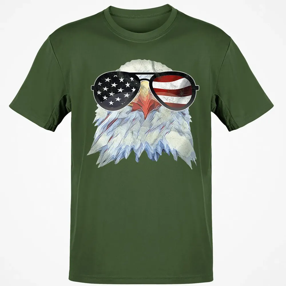 Adler mit USA Flagge Sonnenbrille  Amerika 4th of July Classic Unisex T-Shirt - 7