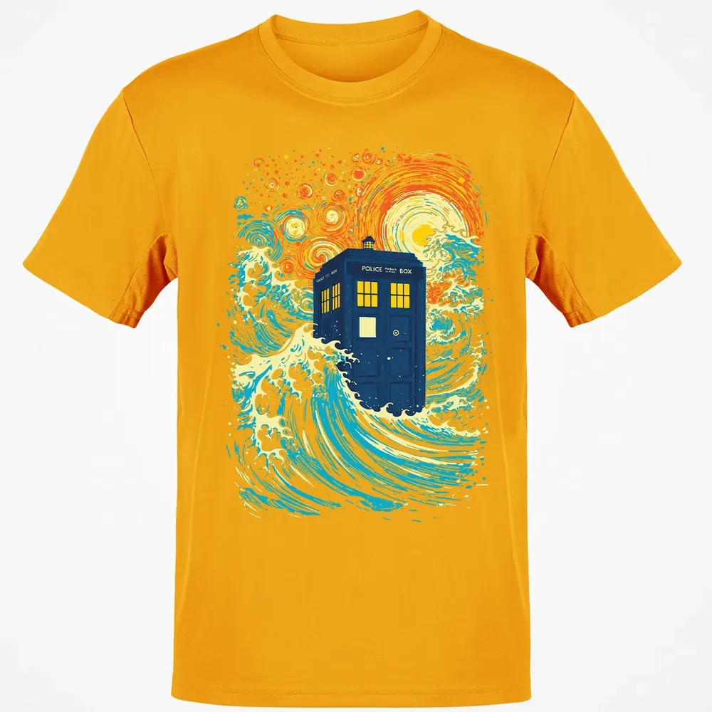 Starry Wave Blue Box Classic Unisex T-Shirt - 5
