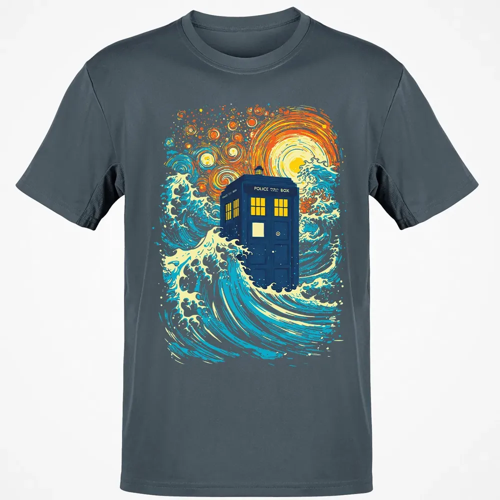 Starry Wave Blue Box Classic Unisex T-Shirt - 4