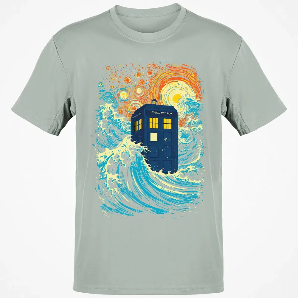 Starry Wave Blue Box Classic Unisex T-Shirt - 3