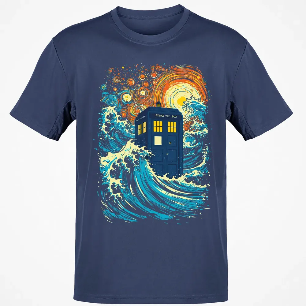 Starry Wave Blue Box Classic Unisex T-Shirt - 8