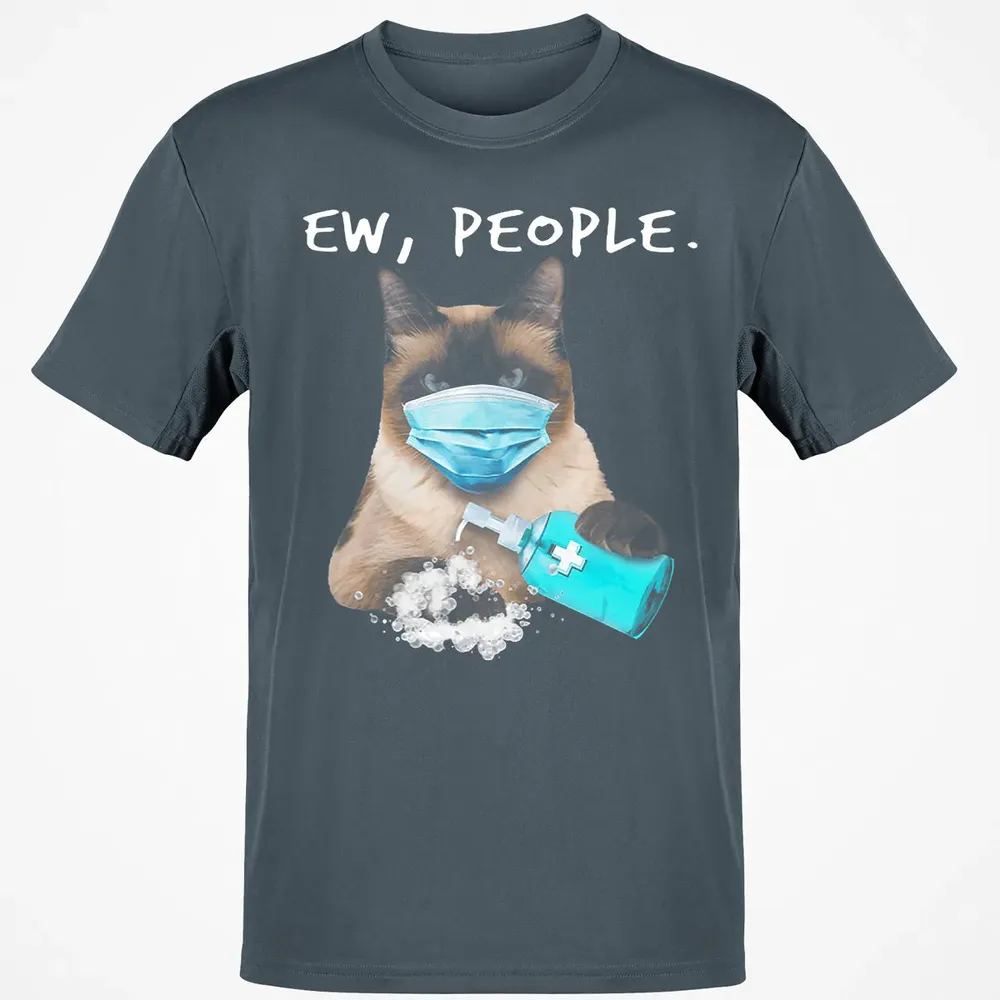 Siamese Cat Ew People Dog Wearing A Face Mask Classic Unisex T-Shirt - 4