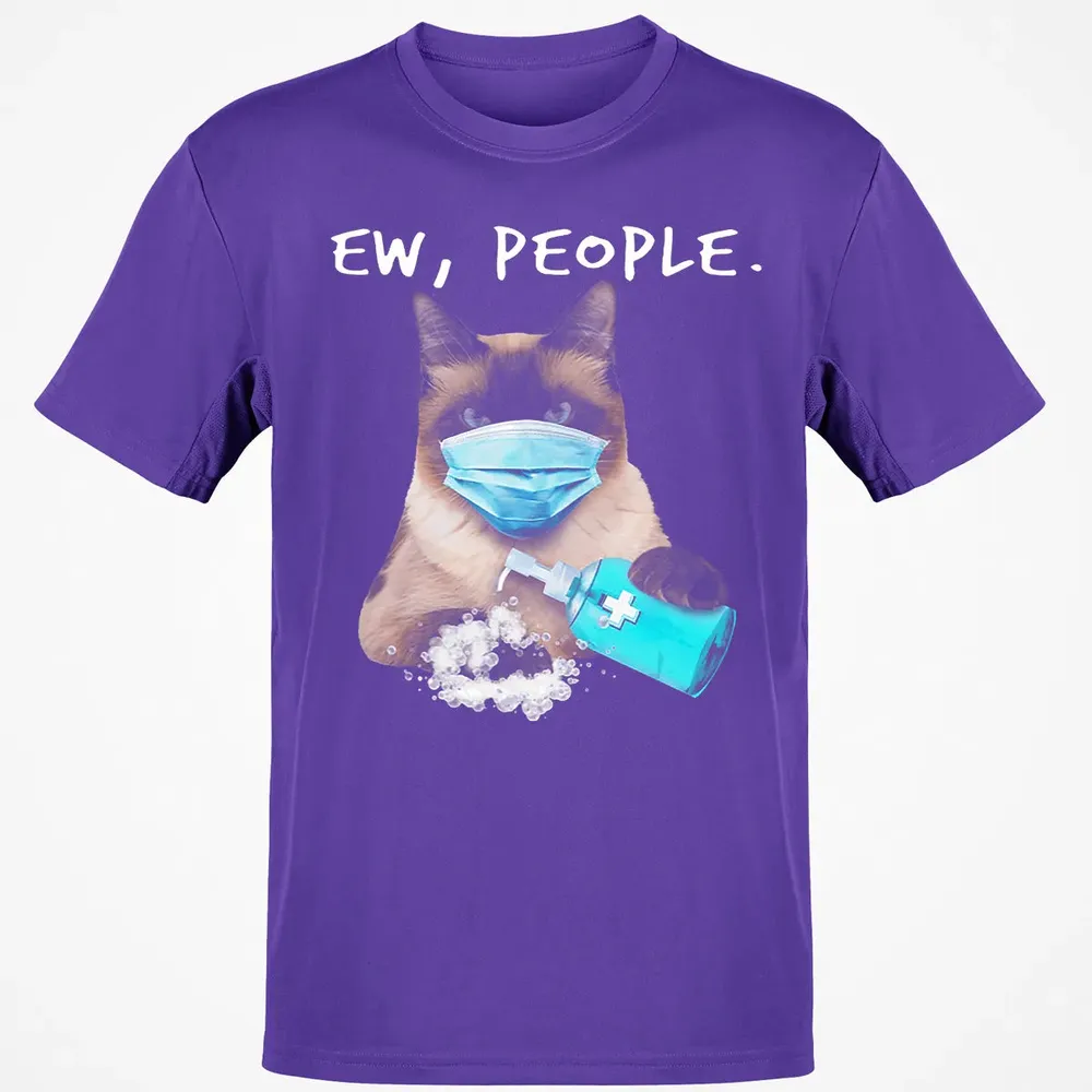 Siamese Cat Ew People Dog Wearing A Face Mask Classic Unisex T-Shirt - 10