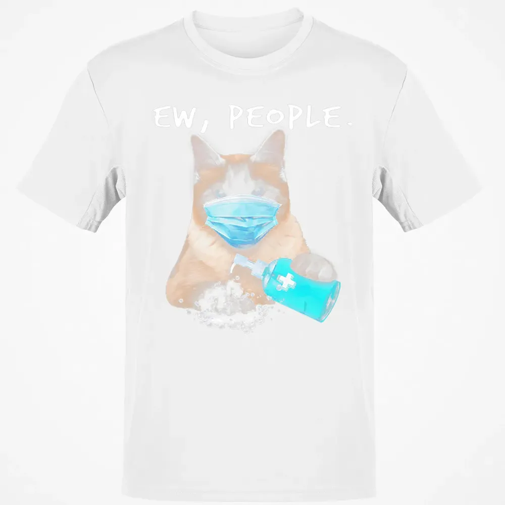 Siamese Cat Ew People Dog Wearing A Face Mask Classic Unisex T-Shirt - 13