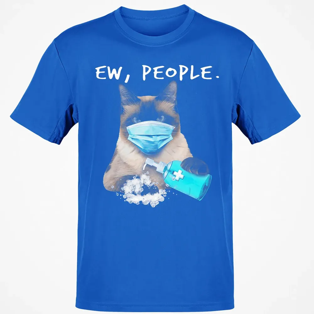 Siamese Cat Ew People Dog Wearing A Face Mask Classic Unisex T-Shirt - 12