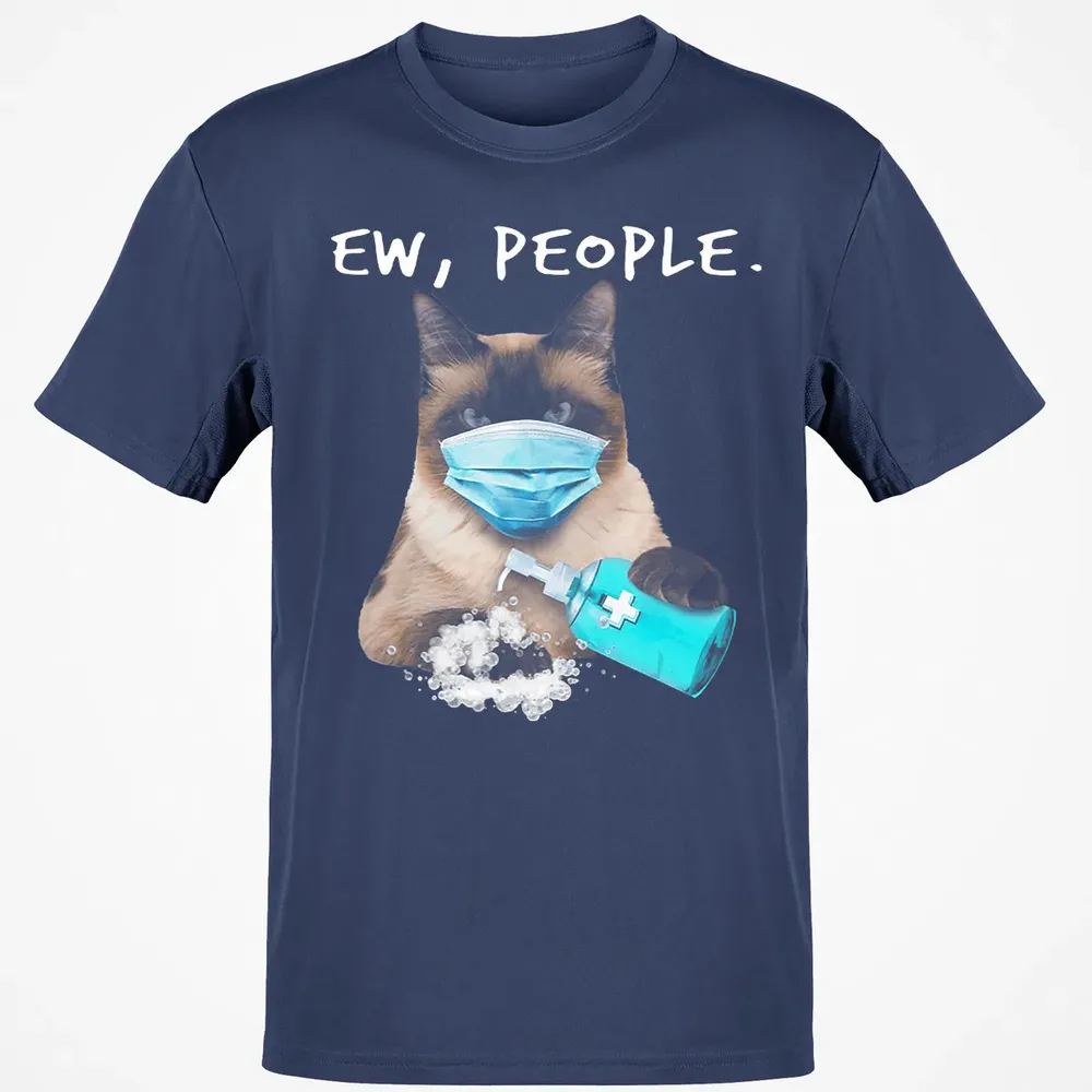 Siamese Cat Ew People Dog Wearing A Face Mask Classic Unisex T-Shirt - 8