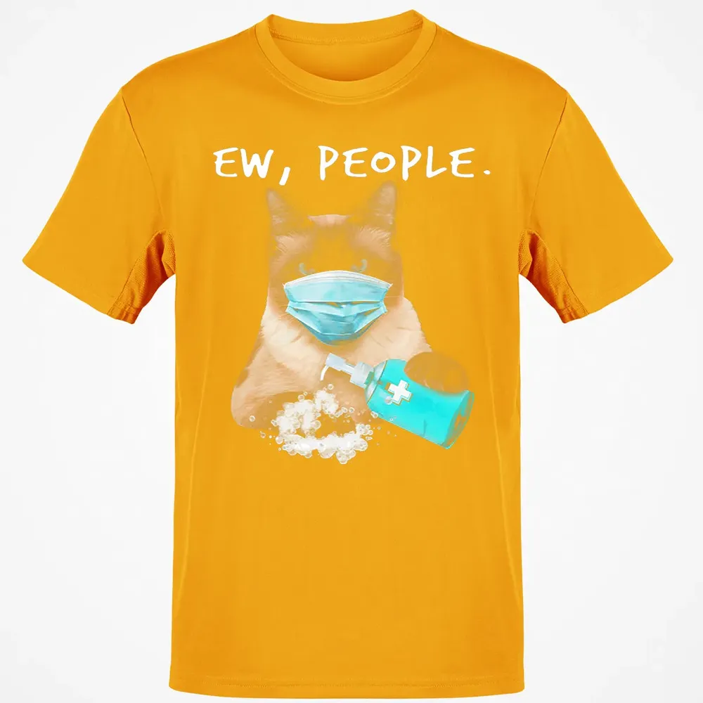 Siamese Cat Ew People Dog Wearing A Face Mask Classic Unisex T-Shirt - 5
