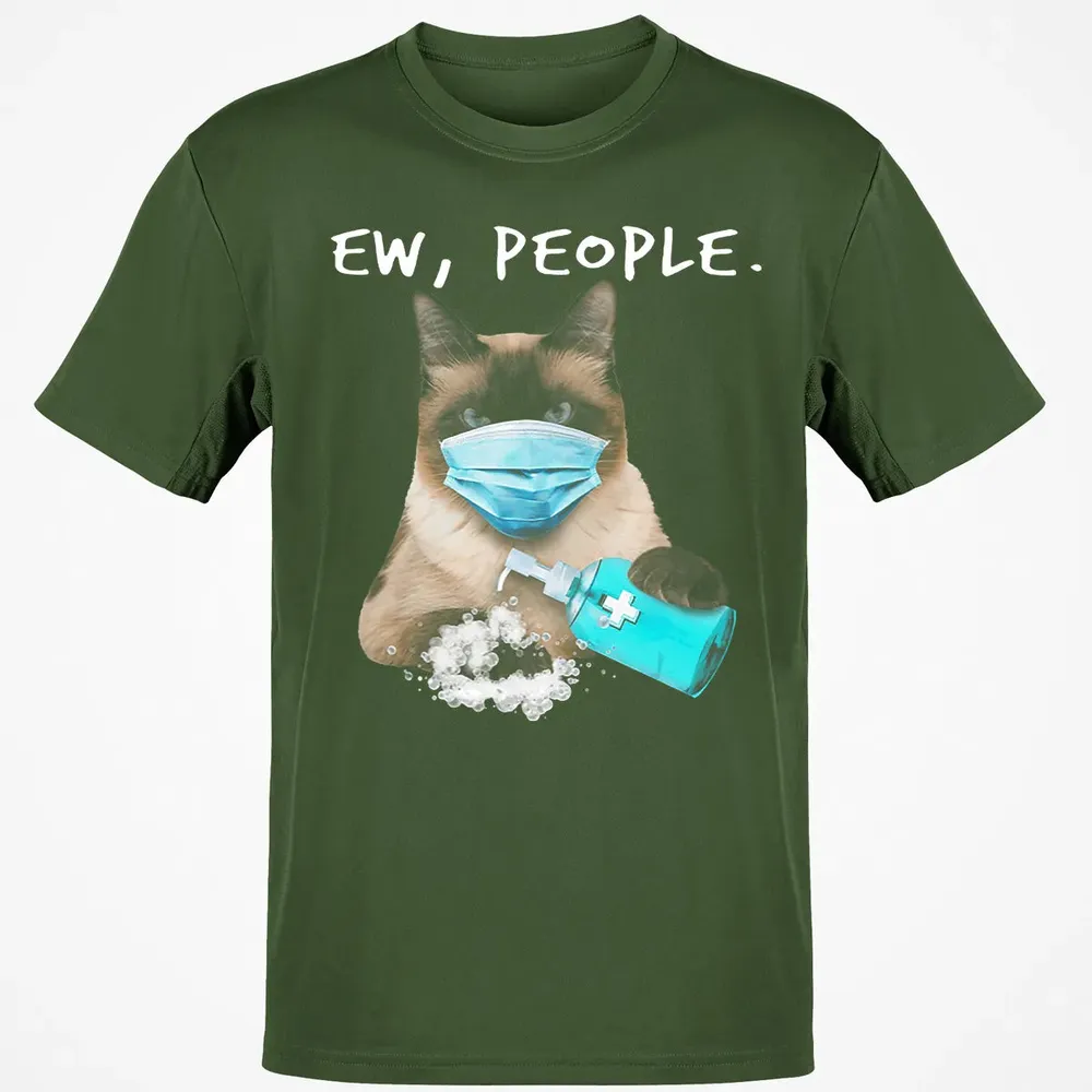 Siamese Cat Ew People Dog Wearing A Face Mask Classic Unisex T-Shirt - 7