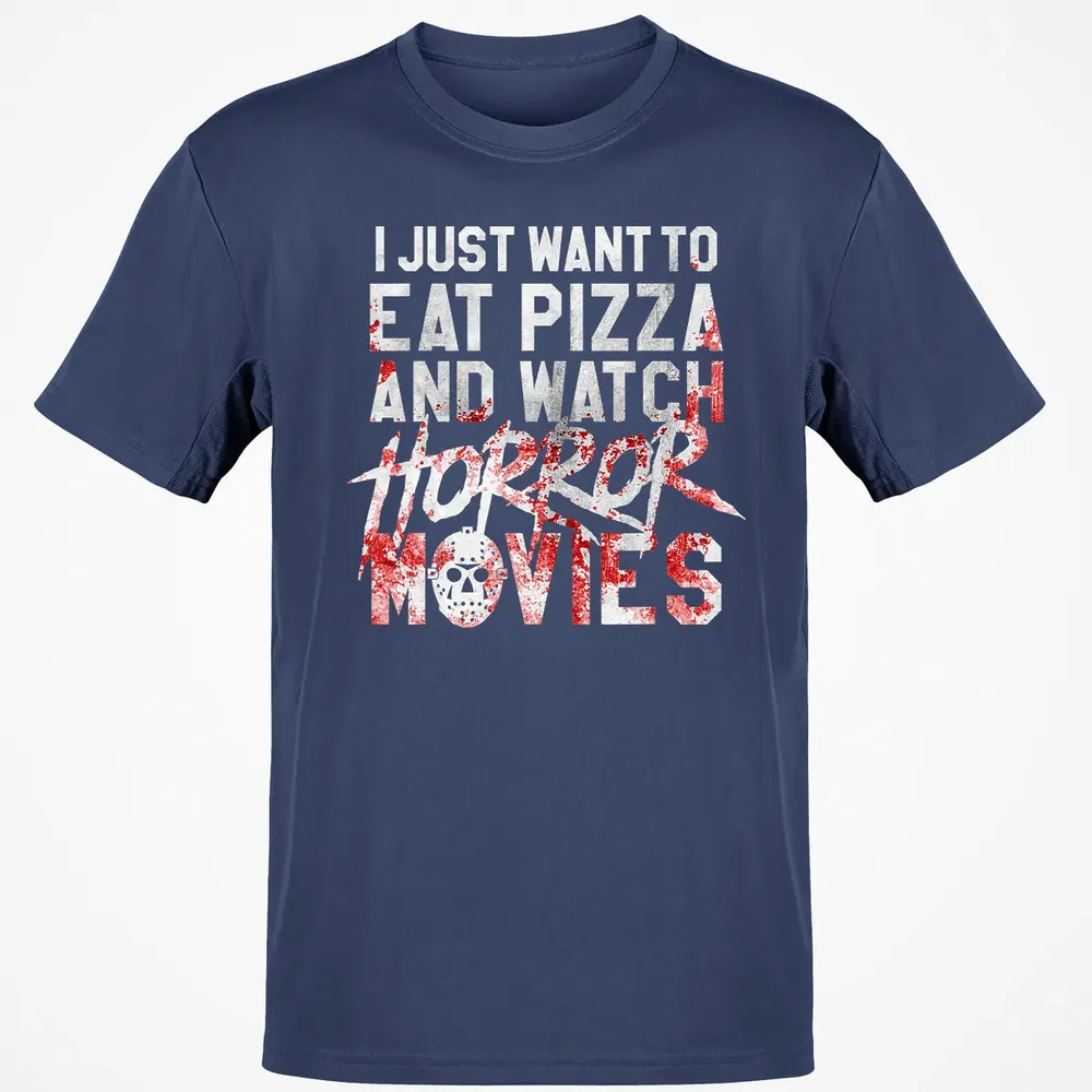 Funny Horror Movie Fan Gift   Halloween Pizza Classic Unisex T-Shirt - 8