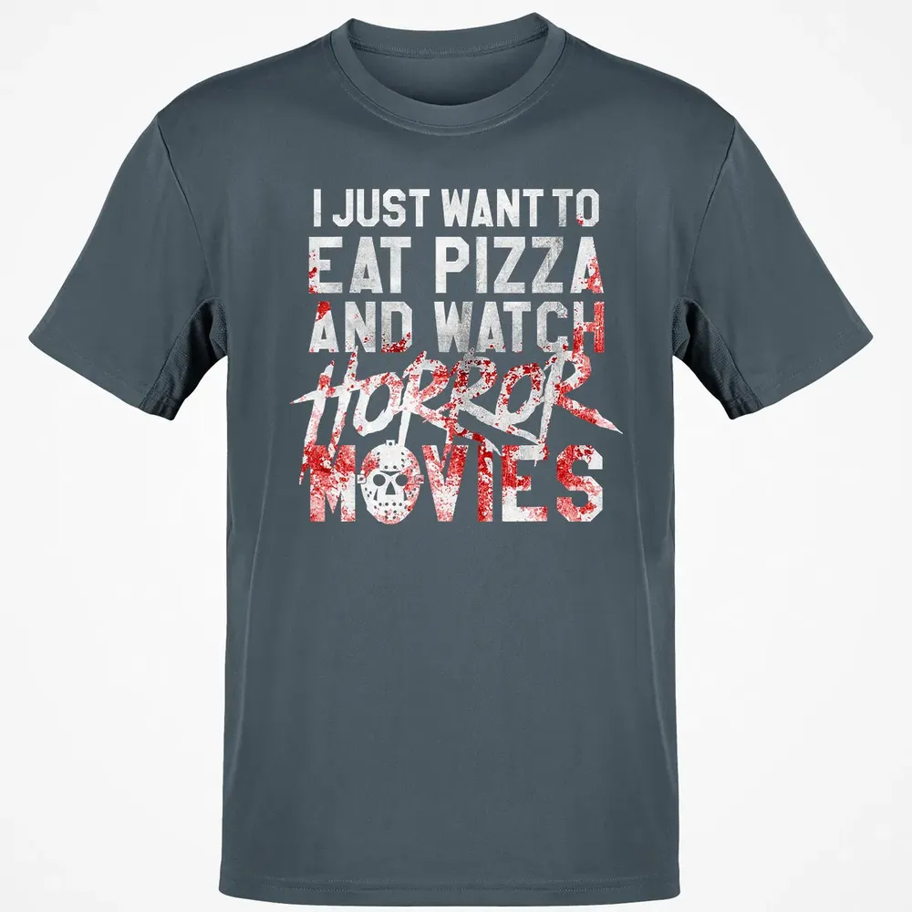 Funny Horror Movie Fan Gift   Halloween Pizza Classic Unisex T-Shirt - 4