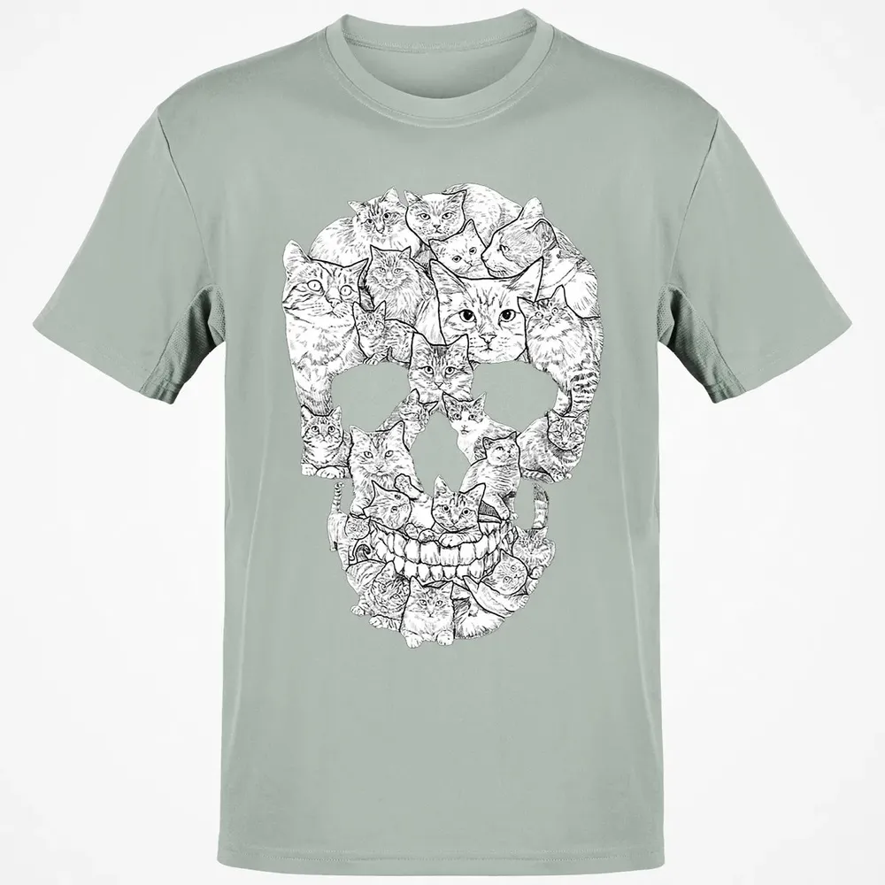 Cat Skull    Kitty Skeleton Halloween Costume Idea Classic Unisex T-Shirt - 3