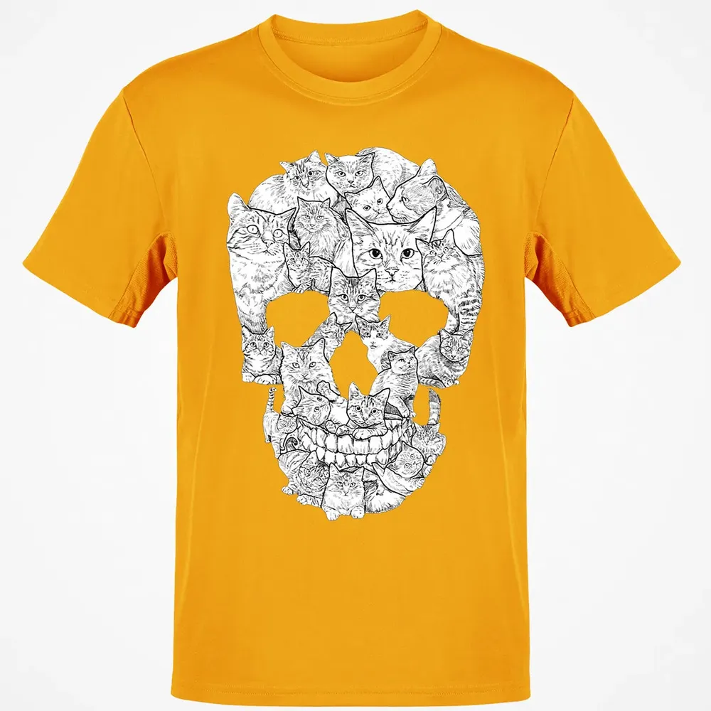 Cat Skull    Kitty Skeleton Halloween Costume Idea Classic Unisex T-Shirt - 5
