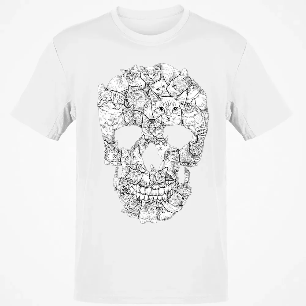 Cat Skull    Kitty Skeleton Halloween Costume Idea Classic Unisex T-Shirt - 13