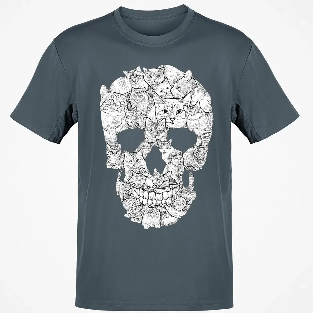 Cat Skull    Kitty Skeleton Halloween Costume Idea Classic Unisex T-Shirt - 4