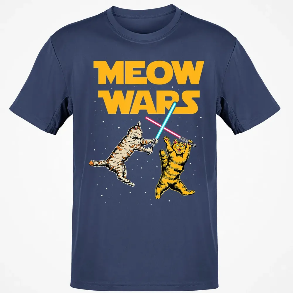 Meow Wars   Funny Cat Lover Gift Classic Unisex T-Shirt - 8